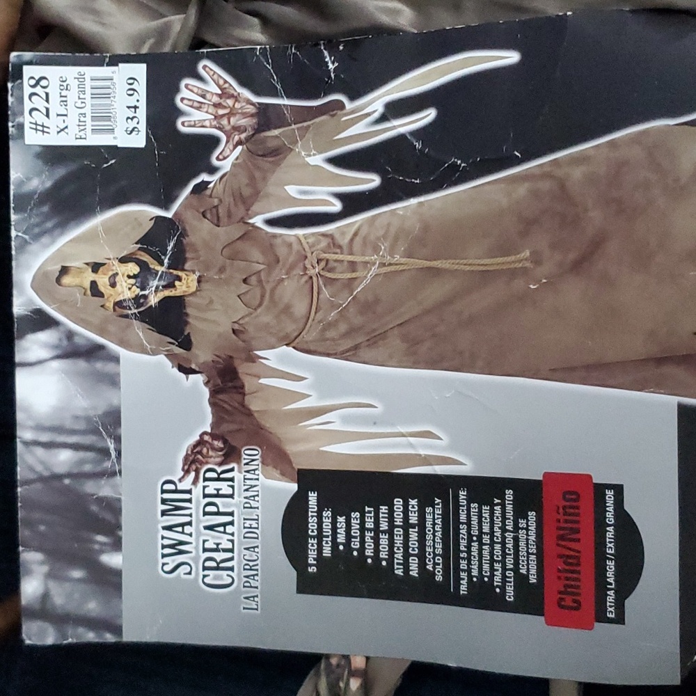 Swamp Creeper Halloween costume. Size: Children's XL.